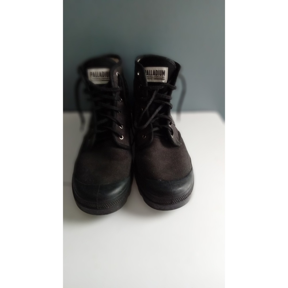 Palladium Boots Men's‎ Ankle Black Canvas Lace Up Casual Combat